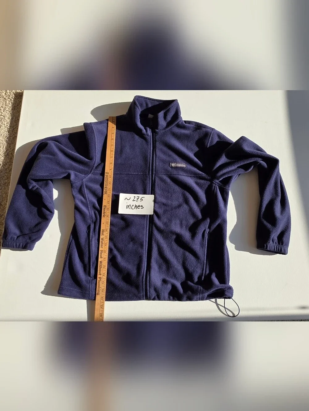 Columbia Size L Navy Full-Zip Fleece Jacket